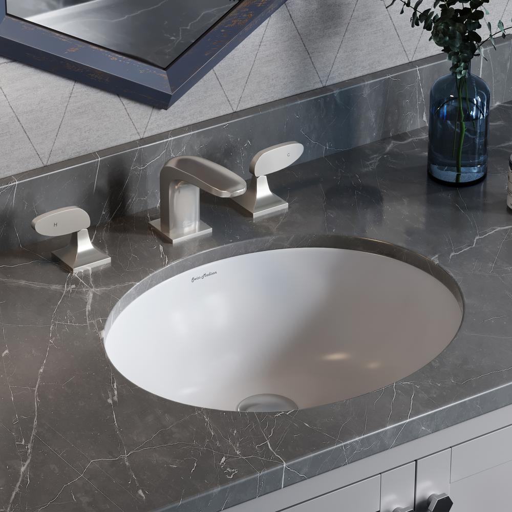 Plaisir 16.5 Oval Under-Mount Bathroom Sink. Picture 16
