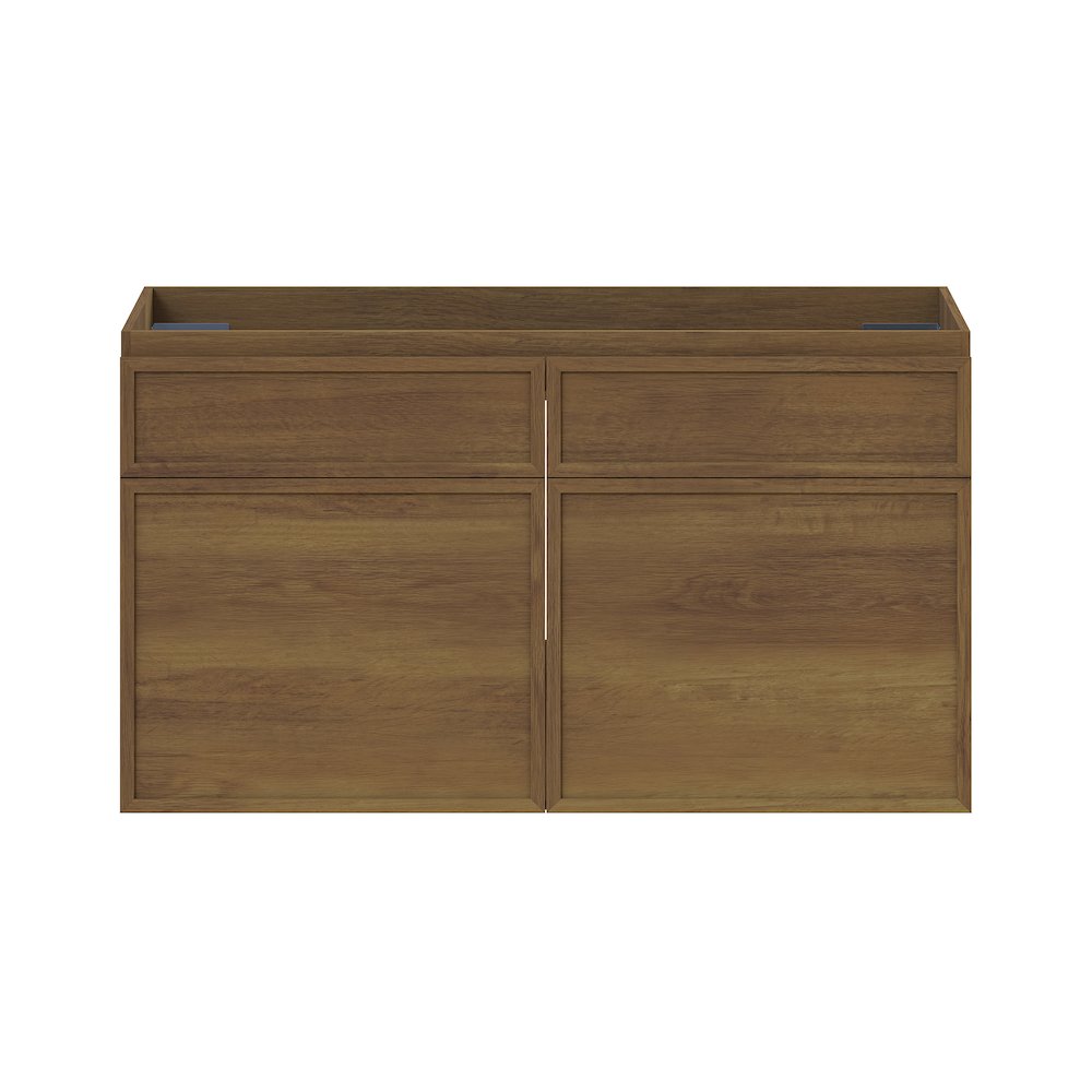 St. Tropez 36" Wall-Mounted Bathroom Vanity Cabinet without Top in Brown Oak. Picture 1