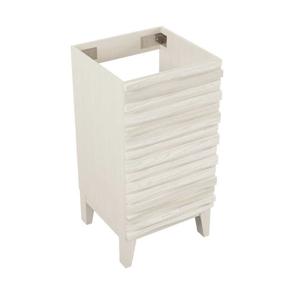 Cascade 18" Freestanding Bathroom Vanity Cabinet without Top in White Oak. Picture 3