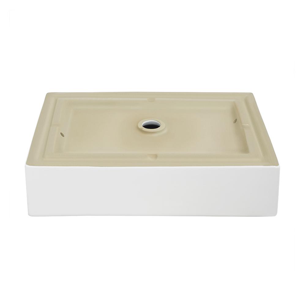 Voltaire Ceramic Rectangle Vessel Sink. Picture 6