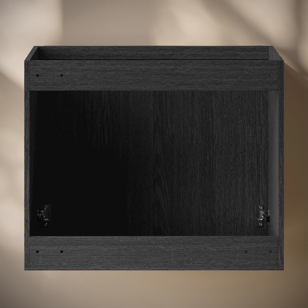 Cascade 30" Wall-Mounted Bathroom Vanity Cabinet without Top in Black Oak. Picture 4