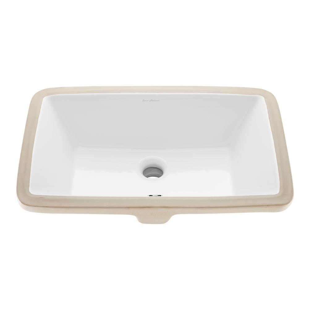Voltaire 21 Rectangular Under-Mount Bathroom Sink. Picture 1