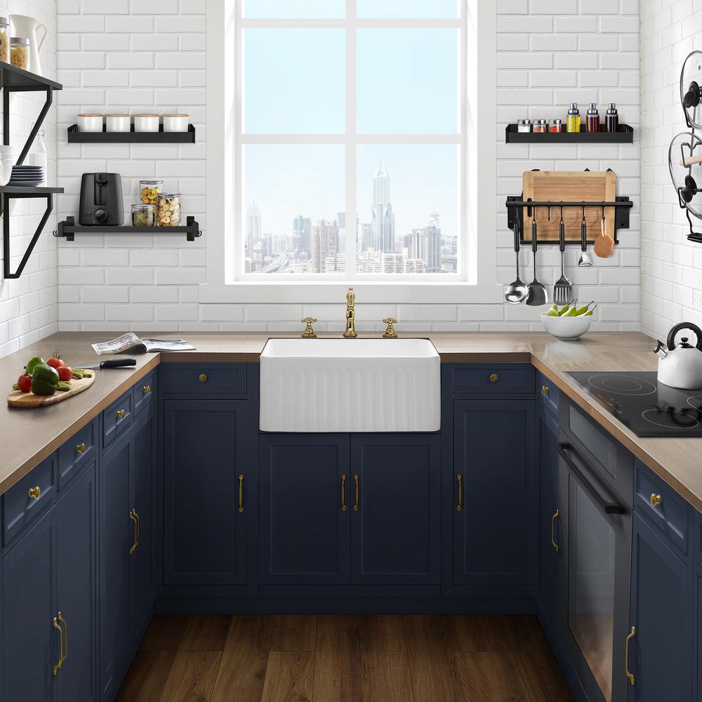 Delice 24 x 18 Ceramic, Farmhouse Kitchen Sink with Apron. Picture 21