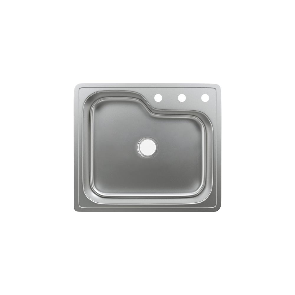 Ouvert 25 x 22 Stainless Steel Single Basin Top-Mount Kitchen Sink. Picture 2