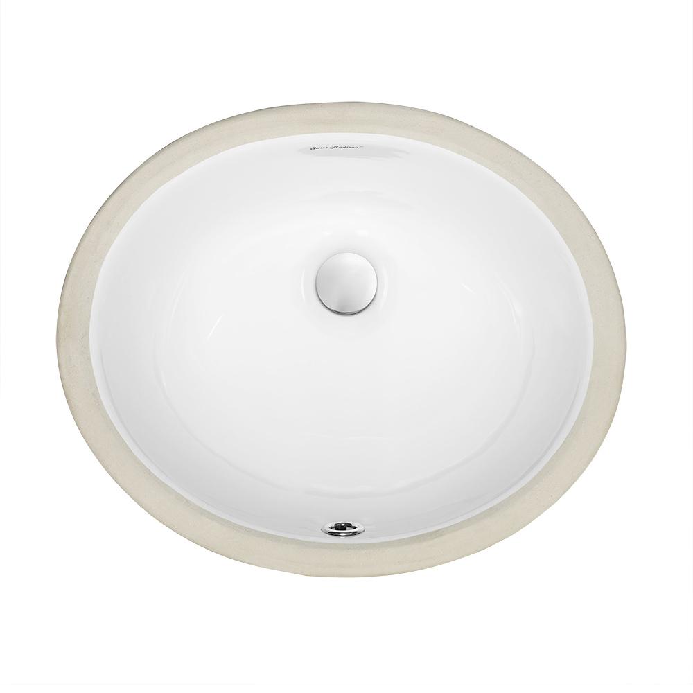 Plaisir 16.5 Oval Under-Mount Bathroom Sink. Picture 3