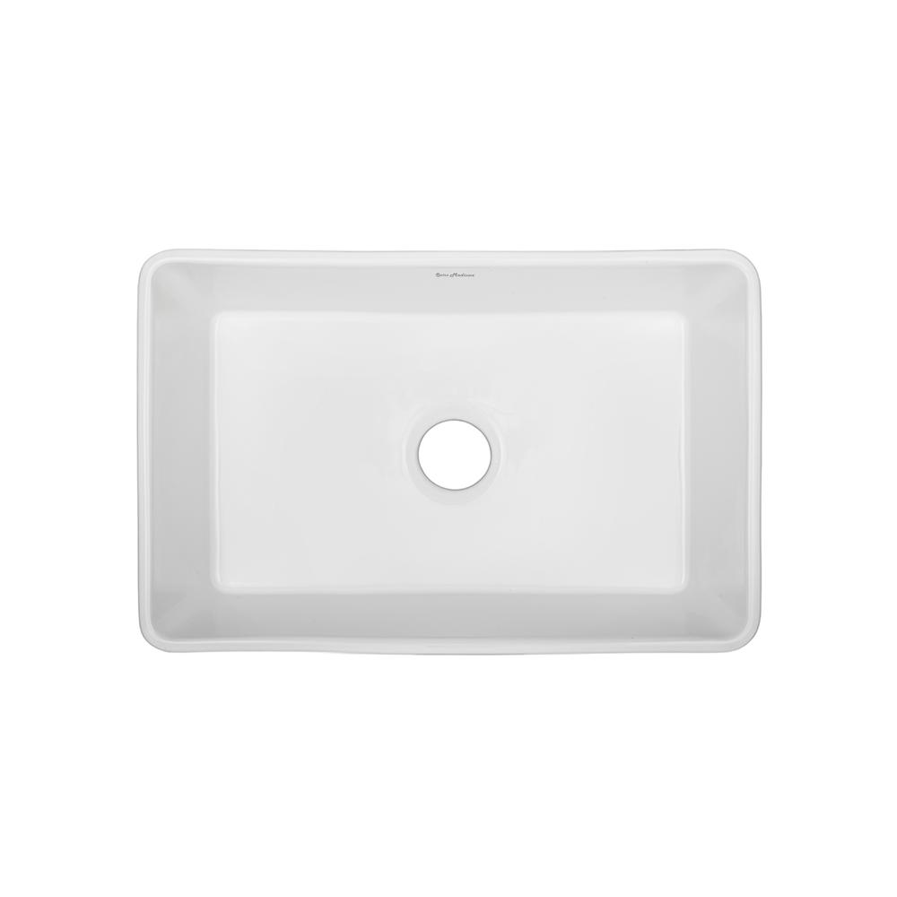 Delice 24 x 18 Ceramic, Farmhouse Kitchen Sink with Apron. Picture 10