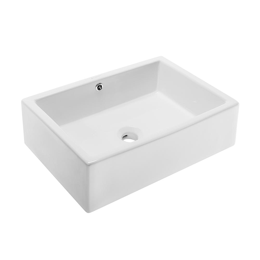 Voltaire 17 Square Ceramic Vessel Sink. Picture 4