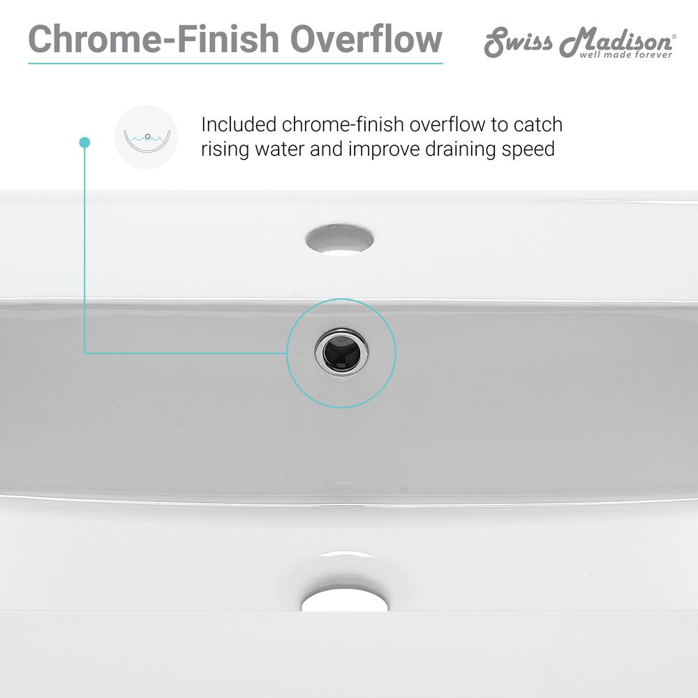 Ceramic Vanity Top 24 with Single Faucet Hole. Picture 10