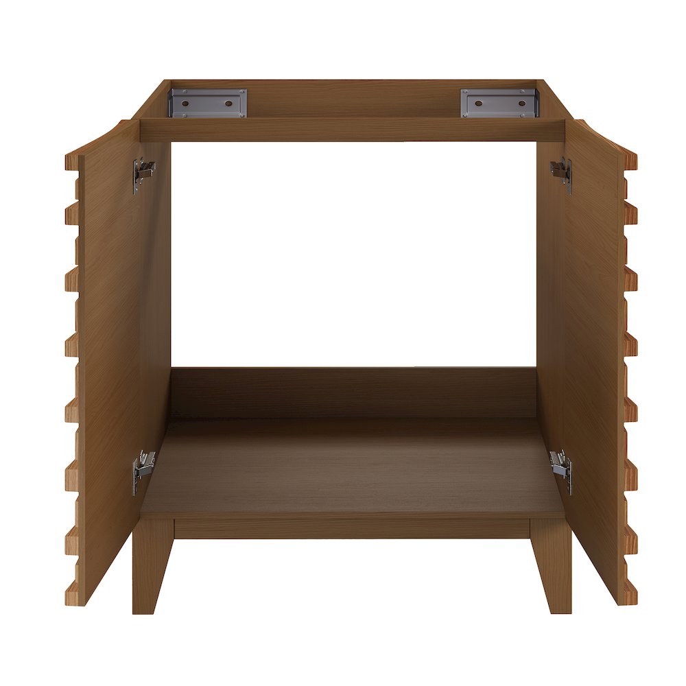 Cascade 30" Freestanding Bathroom Vanity Cabinet without Top in Brown Oak. Picture 6