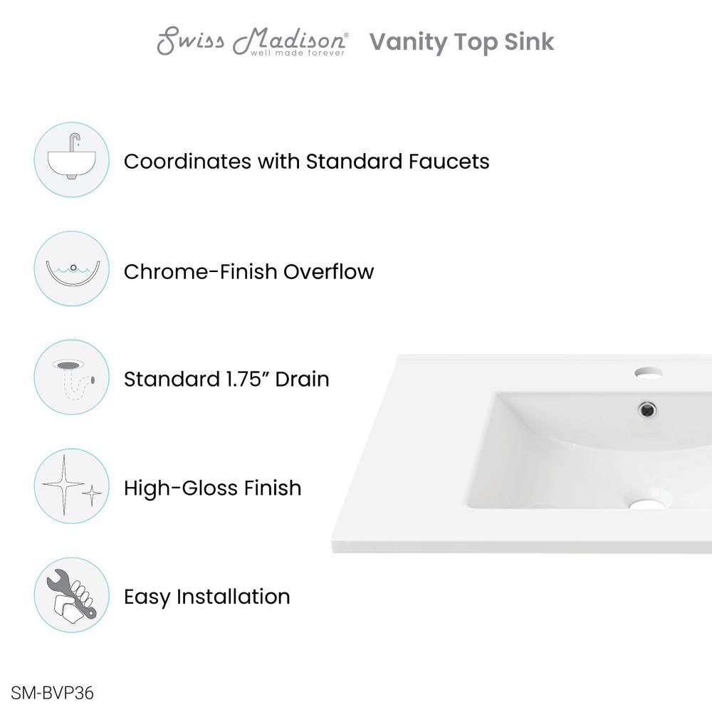 36 Ceramic Vanity Sink Top. Picture 3