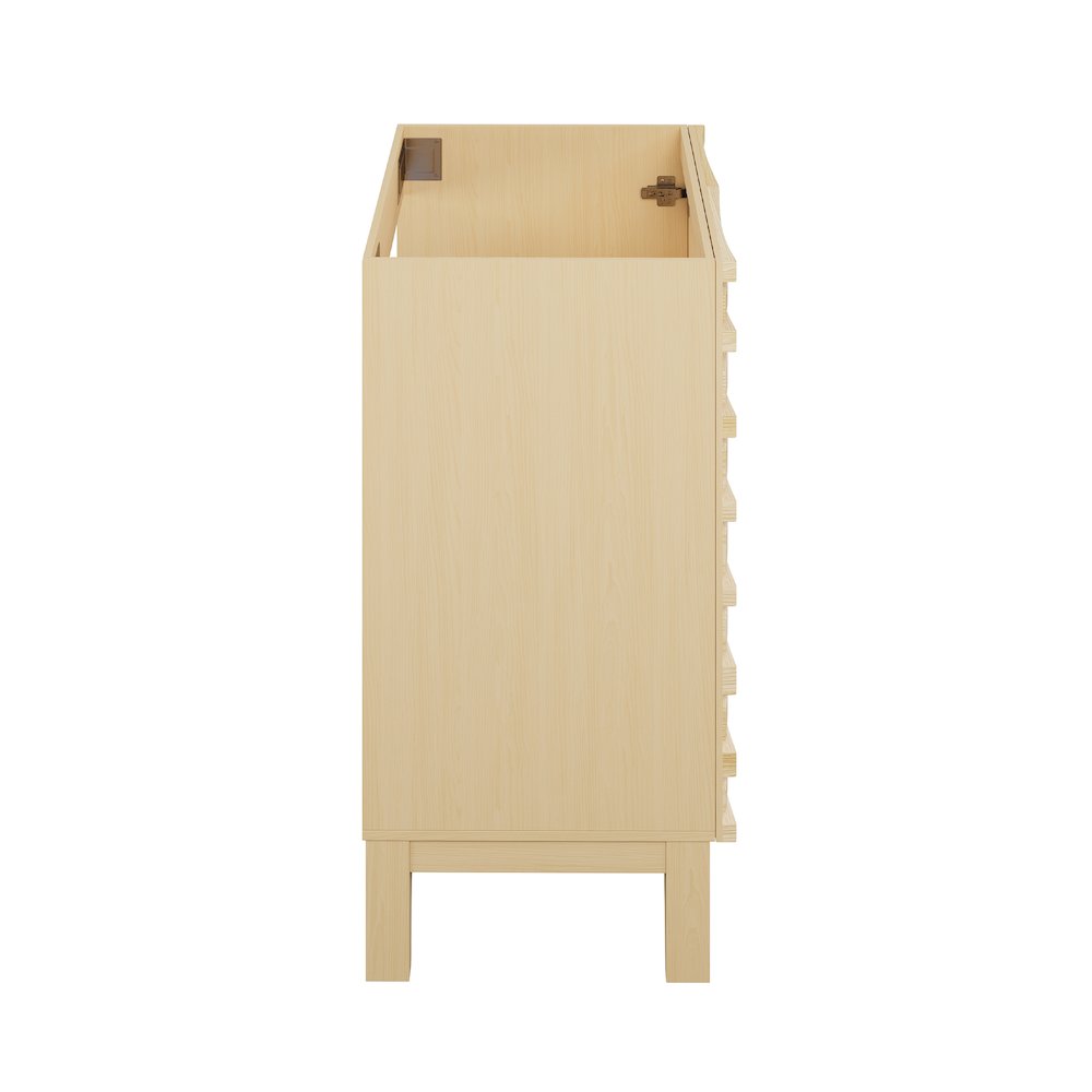 Cascade 30" Freestanding Bathroom Vanity Cabinet without Top in Natural Oak. Picture 5
