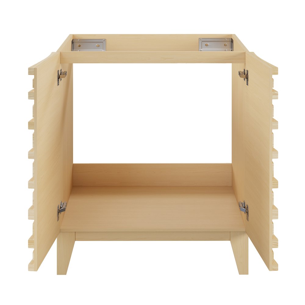 Cascade 30" Freestanding Bathroom Vanity Cabinet without Top in Natural Oak. Picture 6
