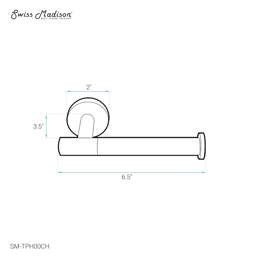 Avallon Toilet Paper Holder in Chrome. Picture 3