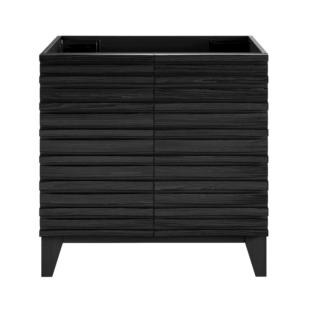 Cascade 30" Freestanding Bathroom Vanity Cabinet without Top in Black Oak. Picture 1