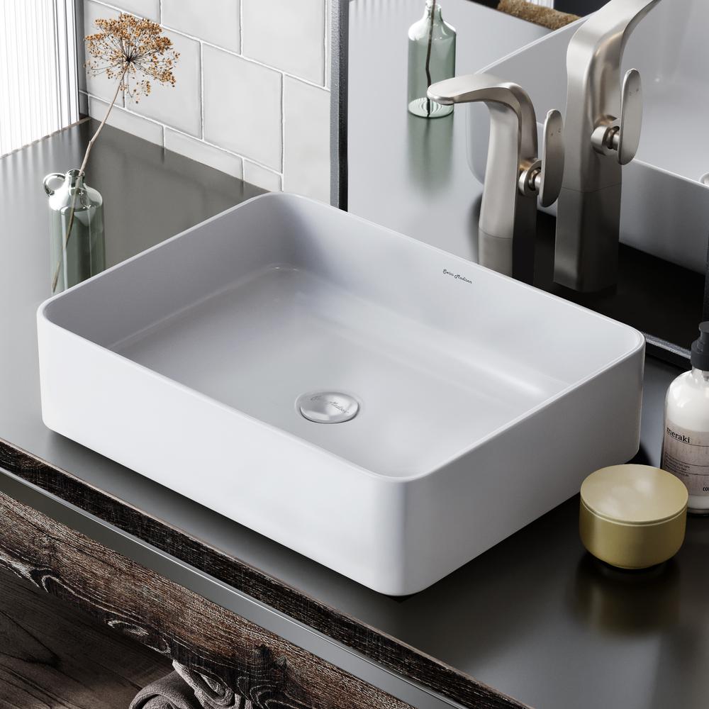 Concorde Rectangle Ceramic Vessel Sink. Picture 16