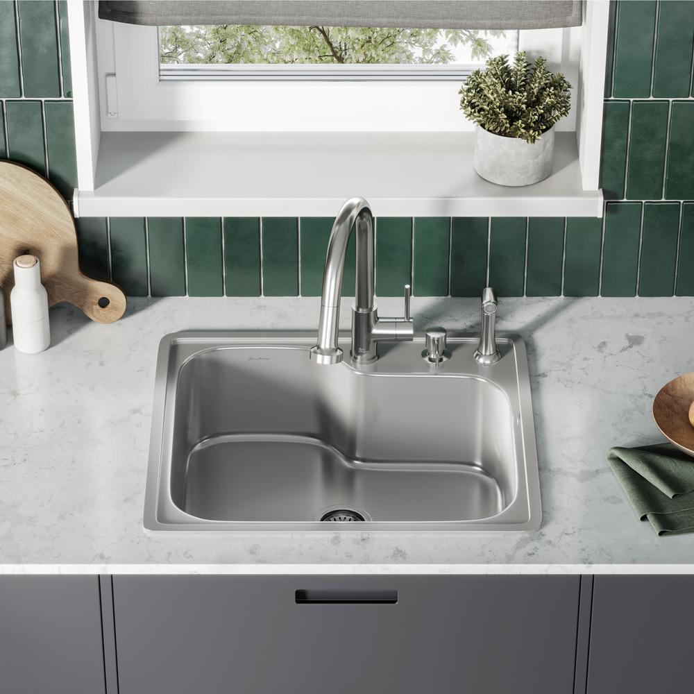 Ouvert 25 x 22 Stainless Steel Single Basin Top-Mount Kitchen Sink. Picture 15