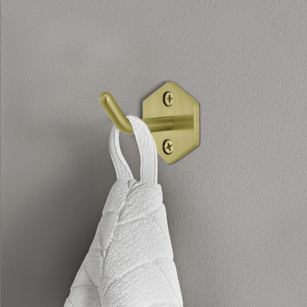 Brusque Robe Hook in Brushed Gold. Picture 2