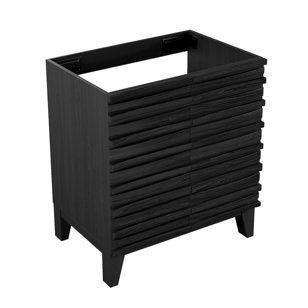 Cascade 30" Freestanding Bathroom Vanity Cabinet without Top in Black Oak. Picture 3