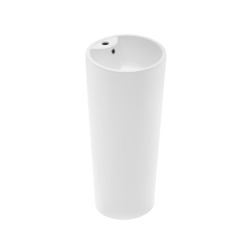 Monaco Circular Basin Pedestal sink. Picture 1