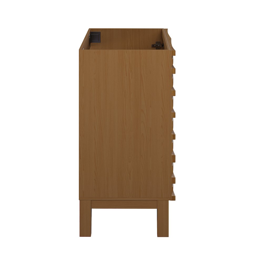 Cascade 30" Freestanding Bathroom Vanity Cabinet without Top in Brown Oak. Picture 5