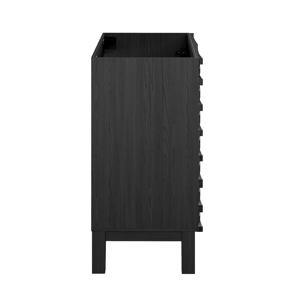 Cascade 30" Freestanding Bathroom Vanity Cabinet without Top in Black Oak. Picture 5