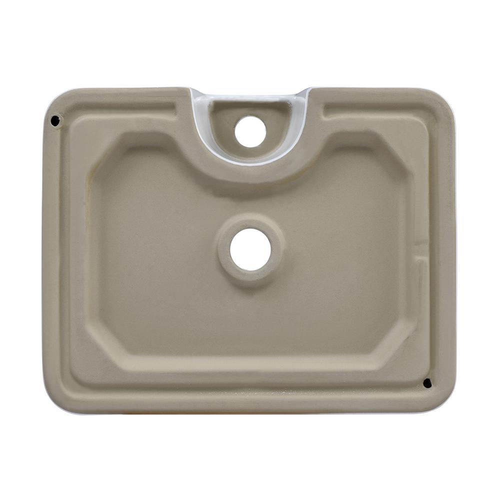 Rennes 19" Vessel Sink in Glossy White. Picture 7