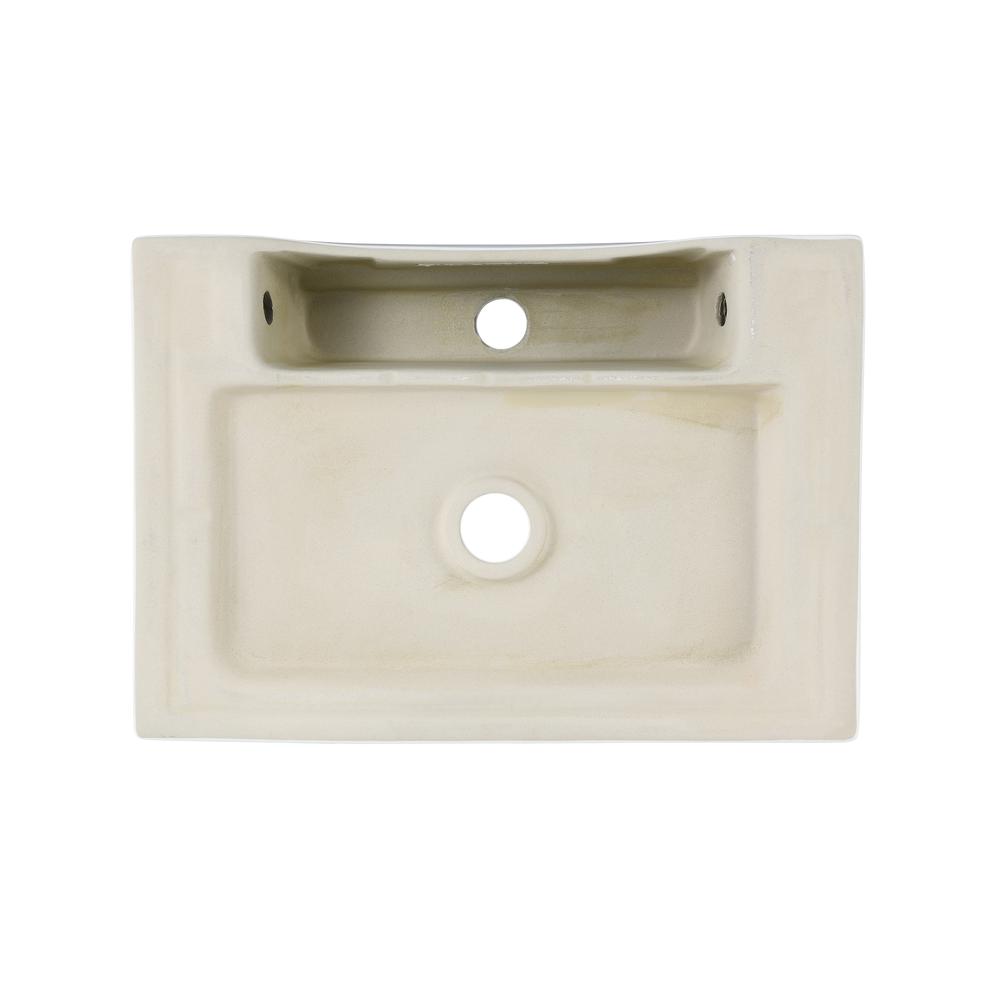 Claire 20 Rectangle Ceramic Vessel Sink, Matte White. Picture 11