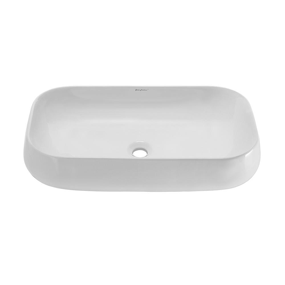 Chateau 28 Rectangle Ceramic Vessel Sink. Picture 1