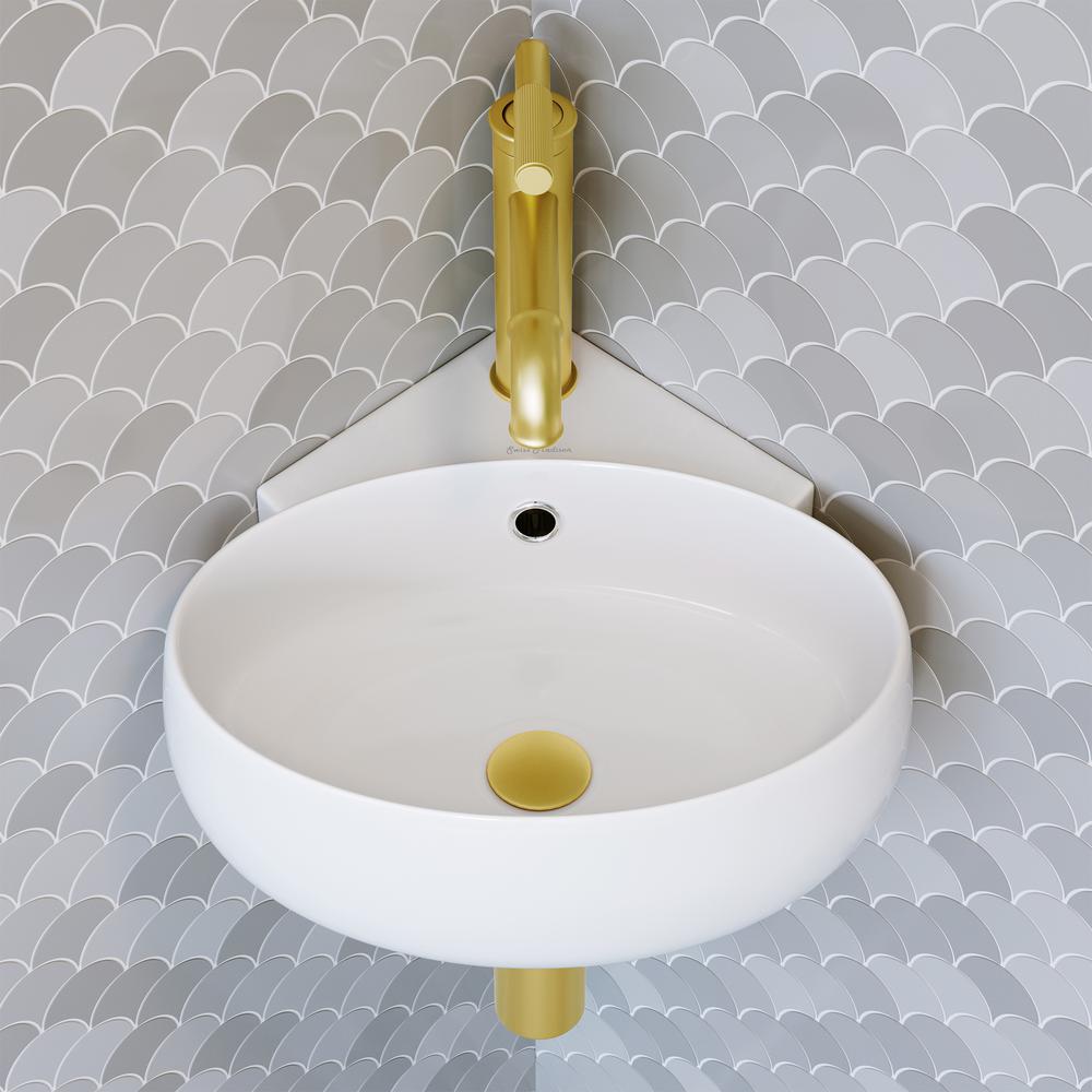 Plasir Corner Wall Hung Sink. Picture 18