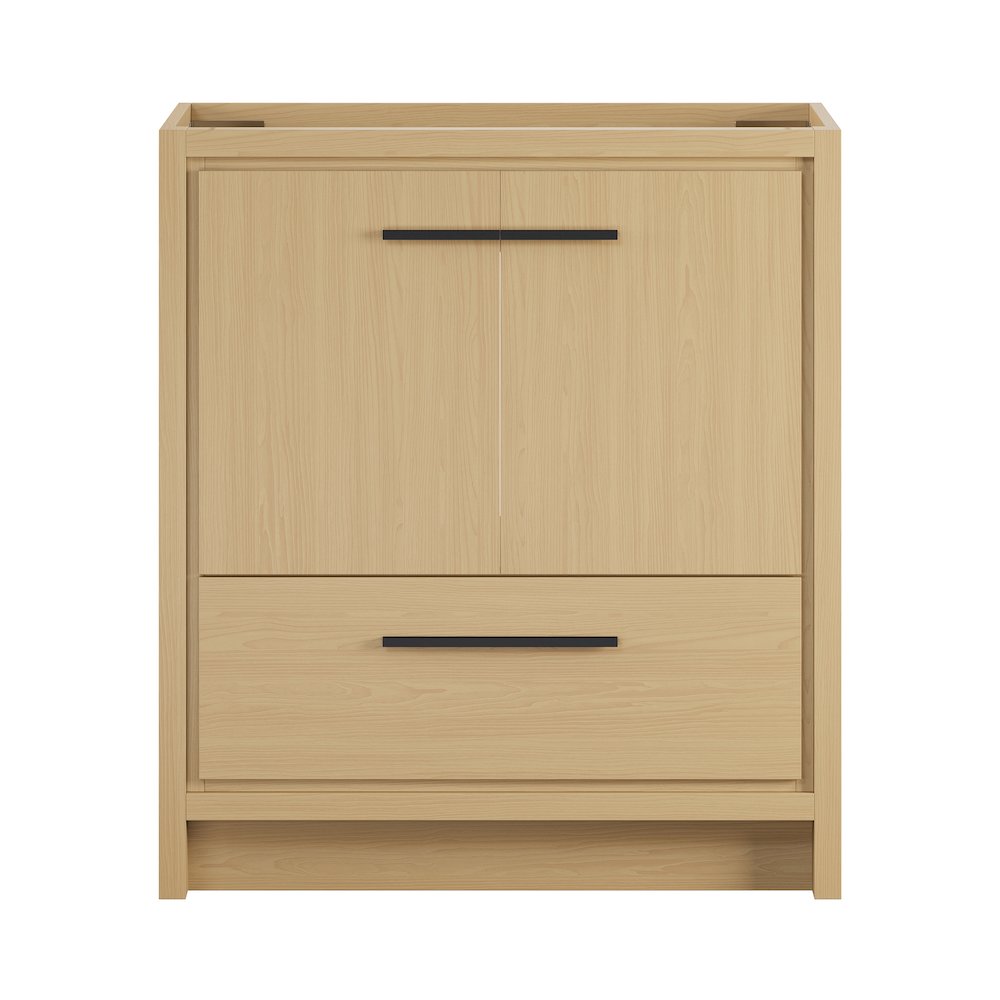 Virage 30" Freestanding Bathroom Vanity in Natural Oak without Sink Top. Picture 1