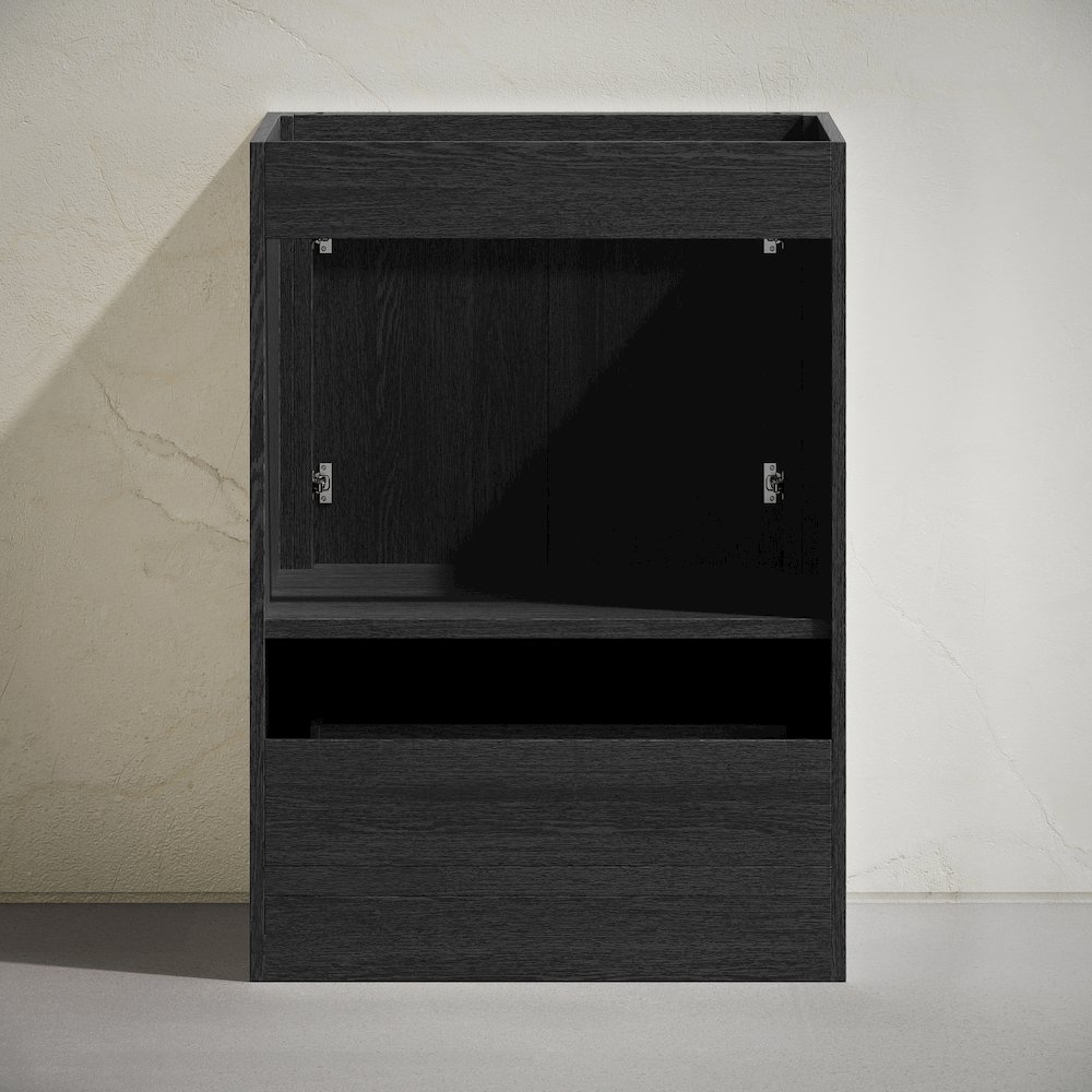 Virage 24" Freestanding Bathroom Vanity in Black Oak without Sink Top. Picture 4