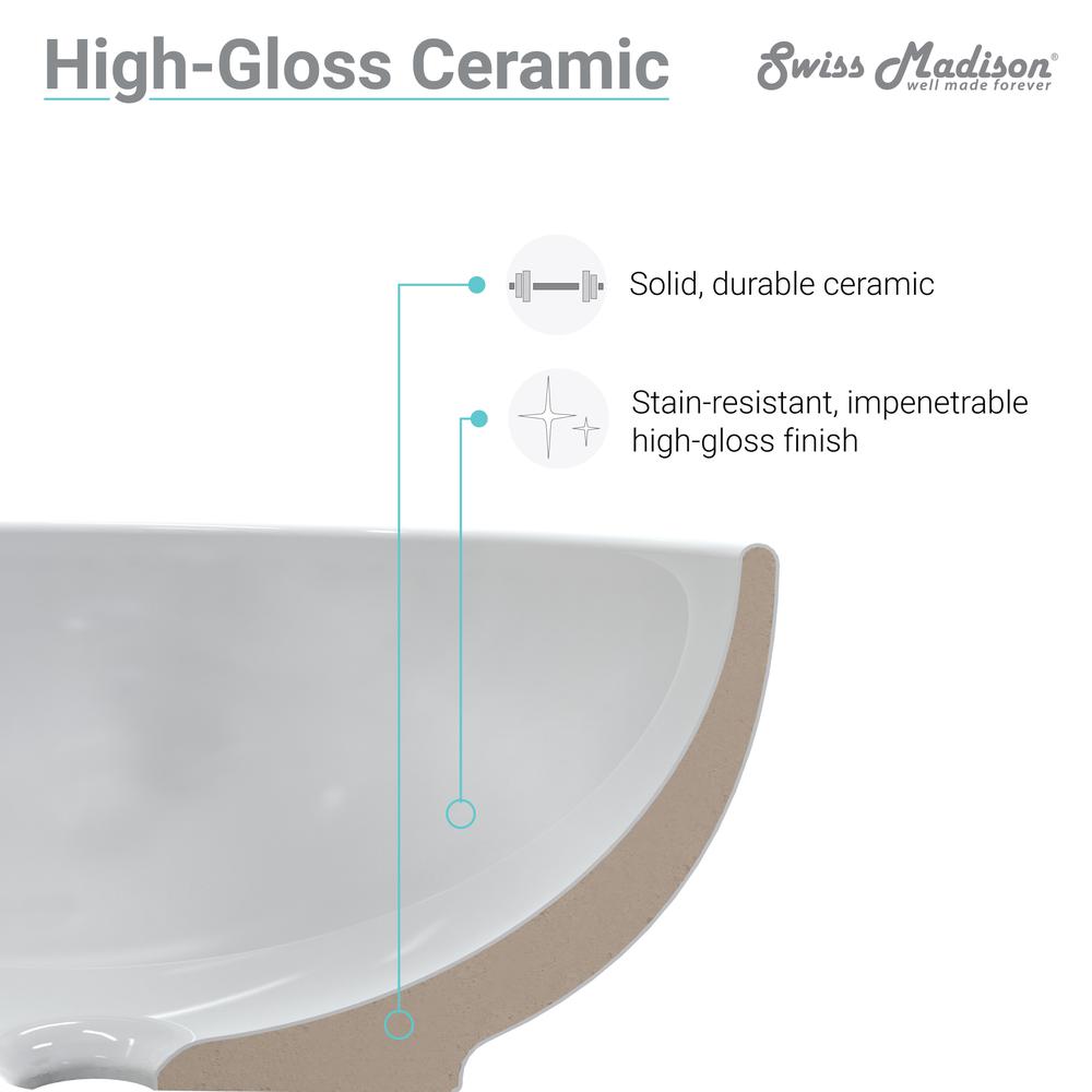 Ceramic Vanity Top 24 with Three Faucet Holes. Picture 10