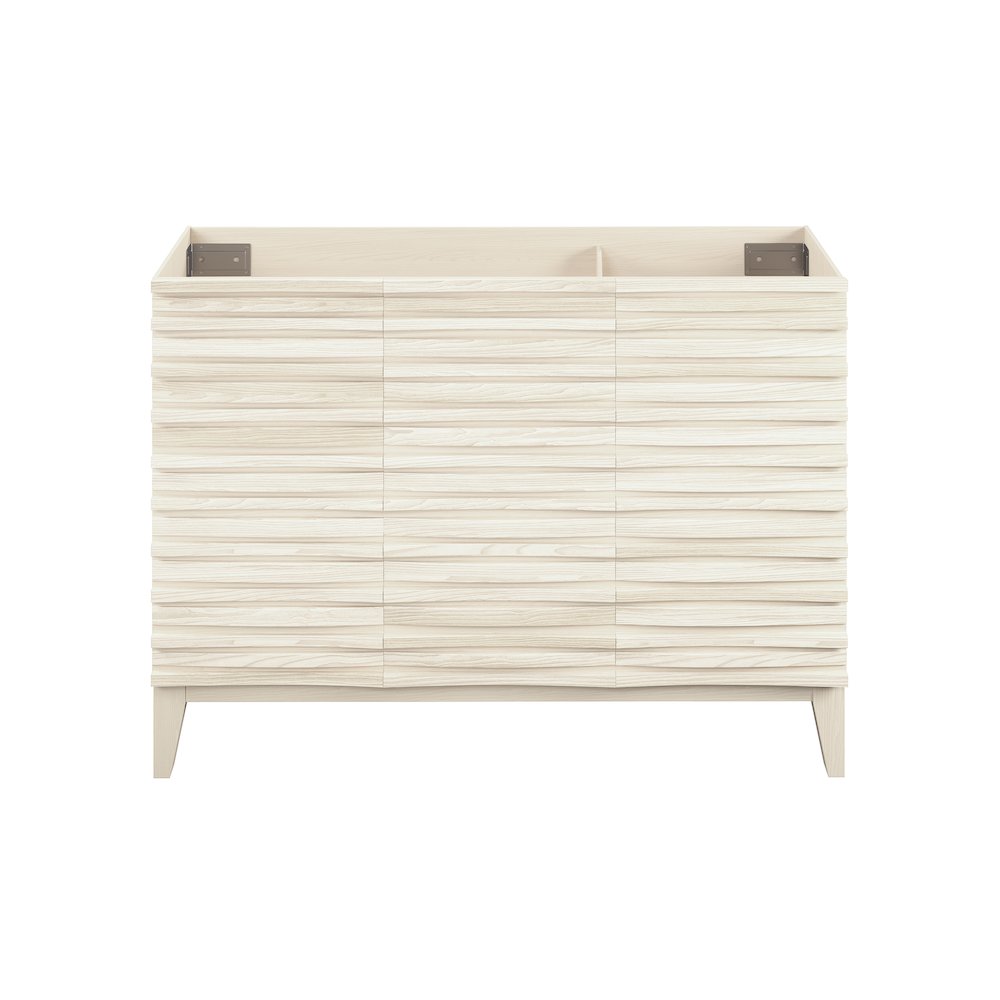 Cascade 48" Freestanding Bathroom Vanity Cabinet without Top in White Oak. Picture 1