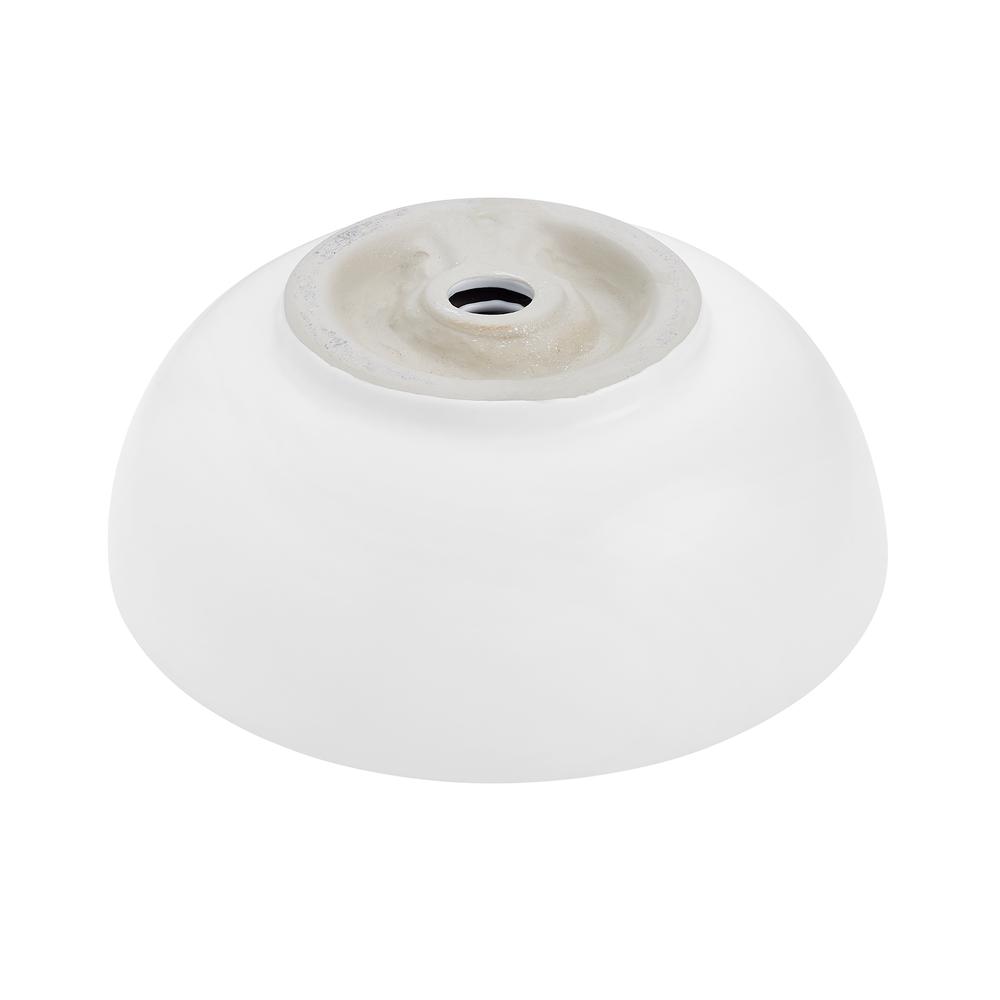 Sublime 17” Round Vessel Sink in Matte White. Picture 5