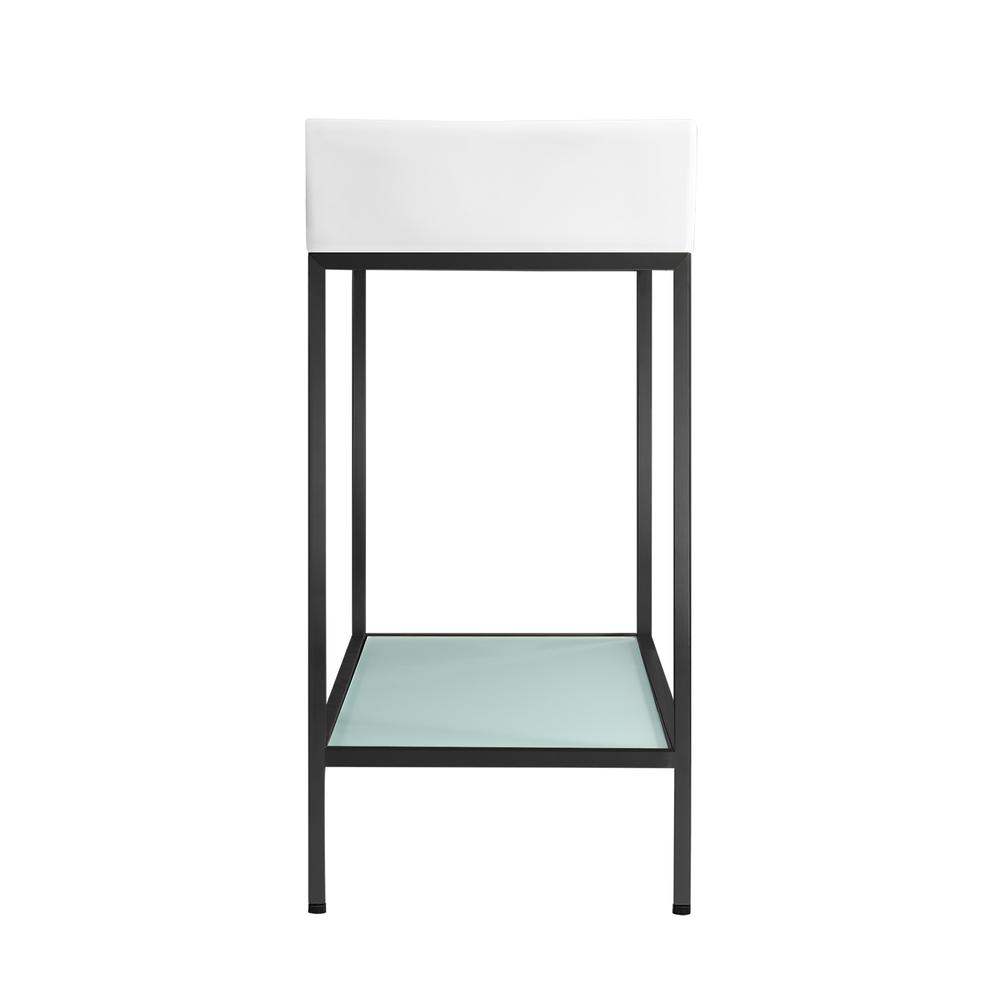 Pierre 24 Single, Freestanding, Matte Black Metal Frame Bathroom Vanity. Picture 4