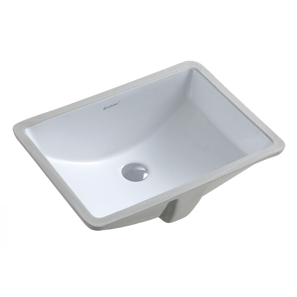 Plaisir 21 Rectangular Under-Mount Bathroom Sink. Picture 4