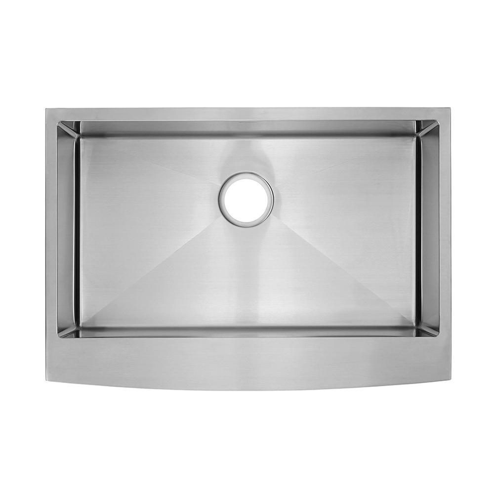 Stainless Steel, Single Basin, Farmhouse Kitchen Sink with Apron. Picture 2