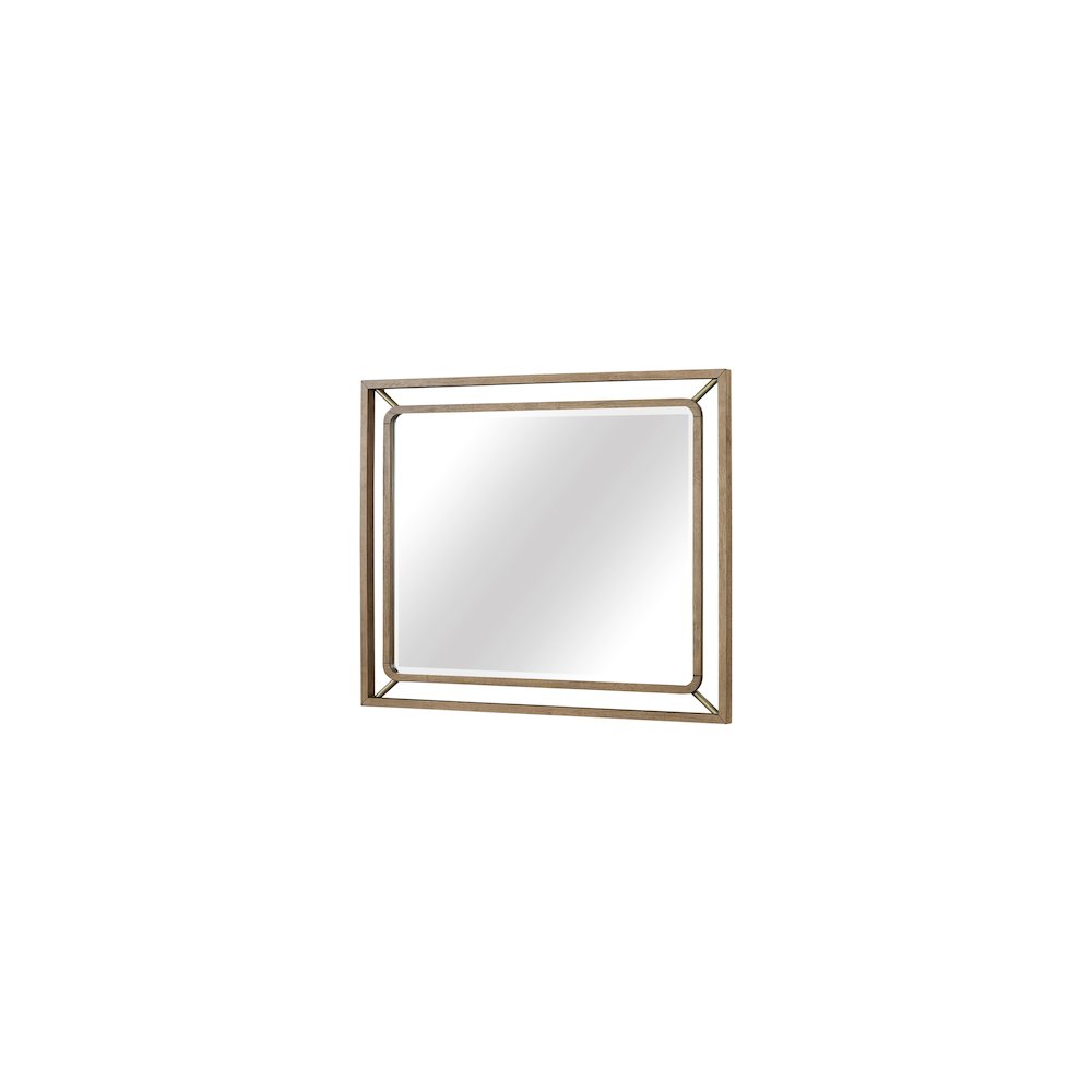 Aurora Wood & Metal Mirror. Picture 1