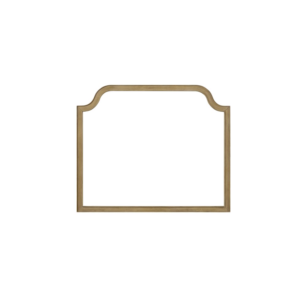 Magnolia Shaped Landscape Mirror - Cashew. Picture 2