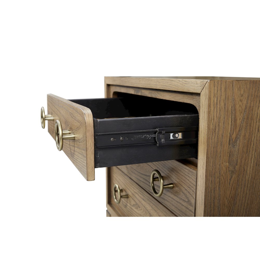 Aurora 3 Drawer Nightstand W/ USB - Latte. Picture 3