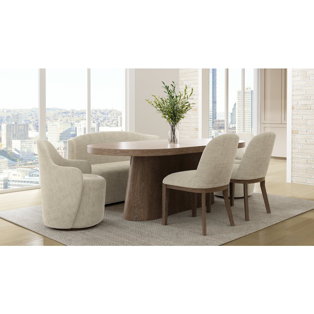 Elements Shelter Upholstered Chair - In Cocoa Finish. Picture 11