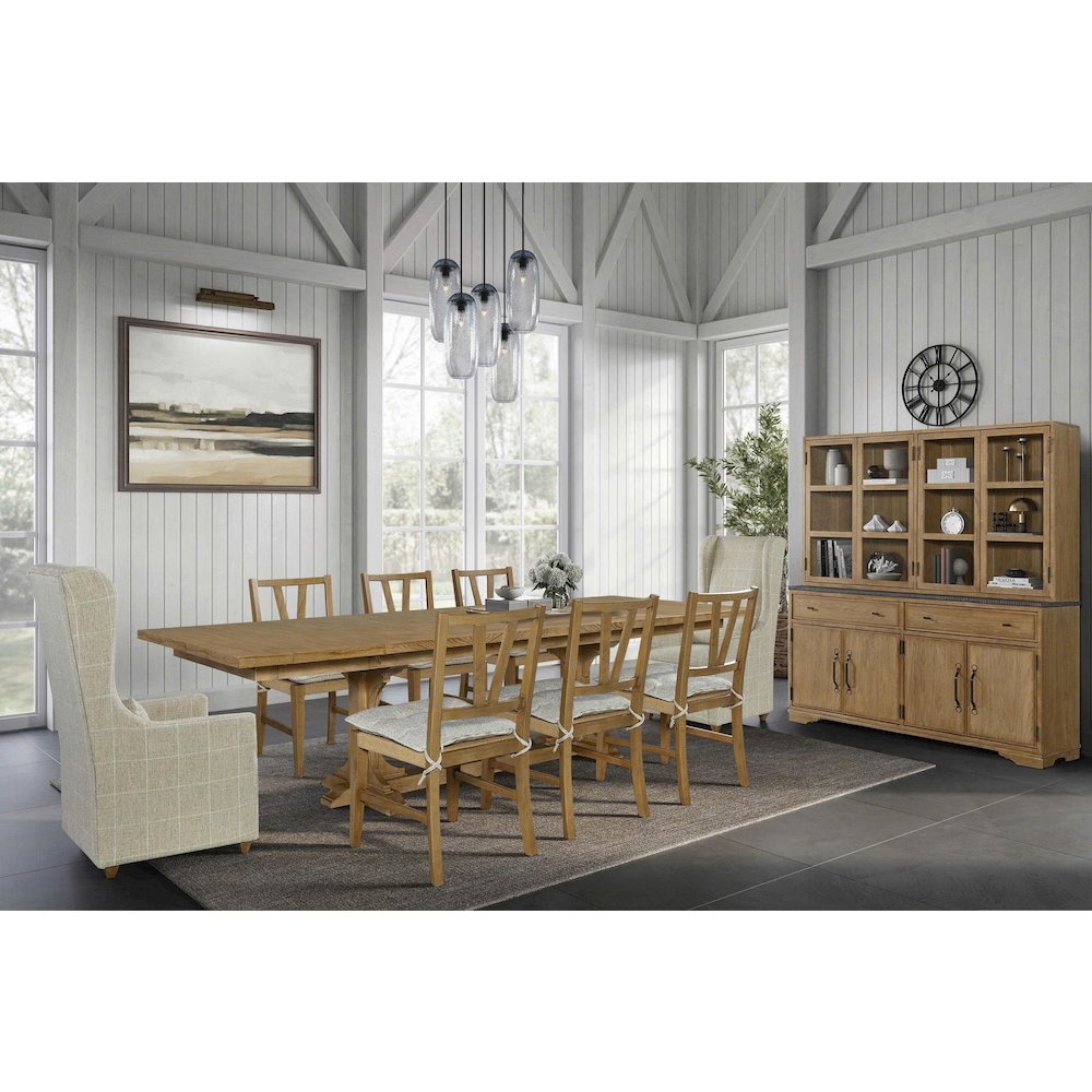 Magnolia 2 Piece Cabinet (Hutch & Buffet) - Cashew. Picture 3