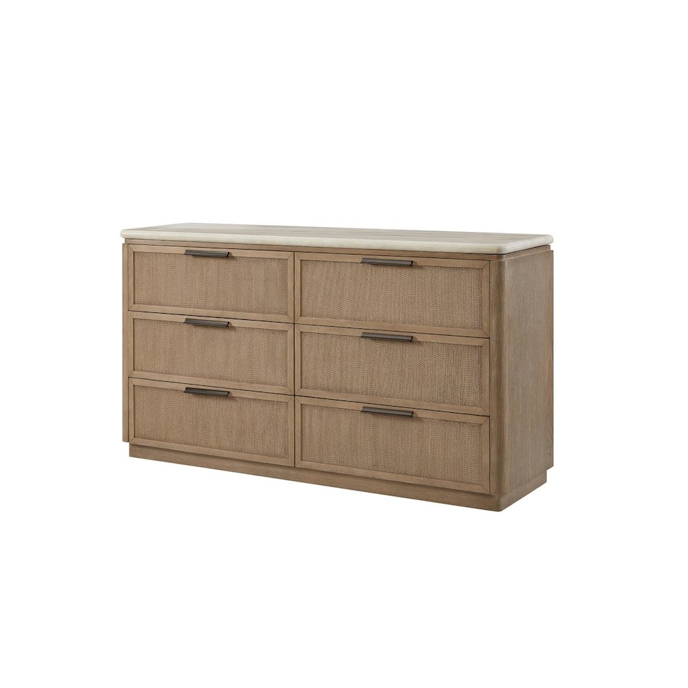 Transitional Elements Dresser - Rope Drawer Fronts - Toffee. Picture 1