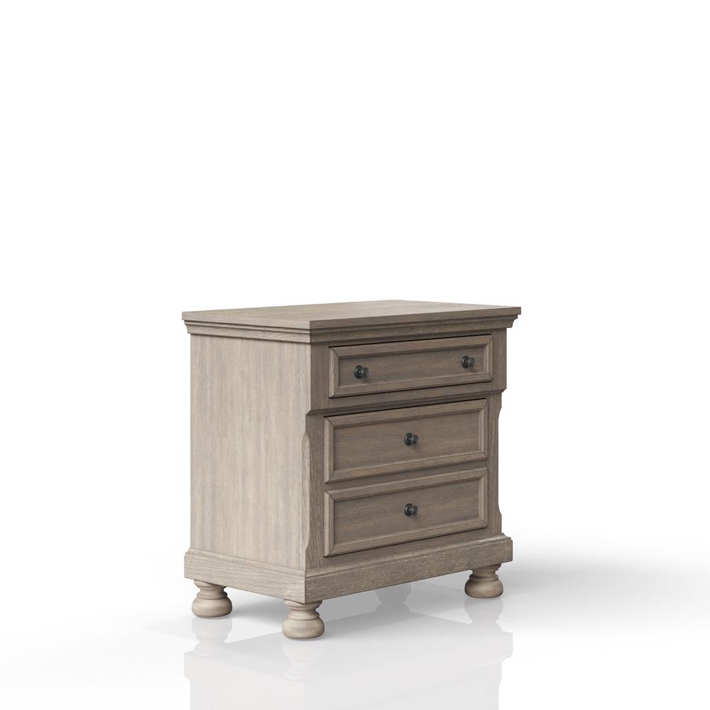 Prescott Gray Nightstand. Picture 1