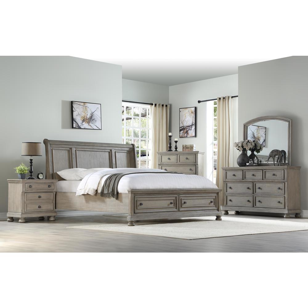 Prescott Gray Nightstand. Picture 5
