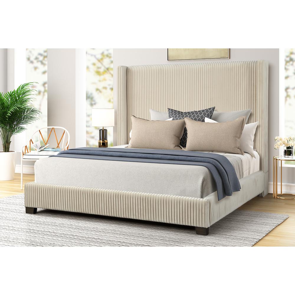 Luca Upholstered King Bed In A Box. Picture 2