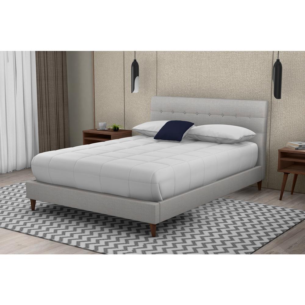Myla Upholstered Queen Bed In A Box W/ Nightstands. Picture 10