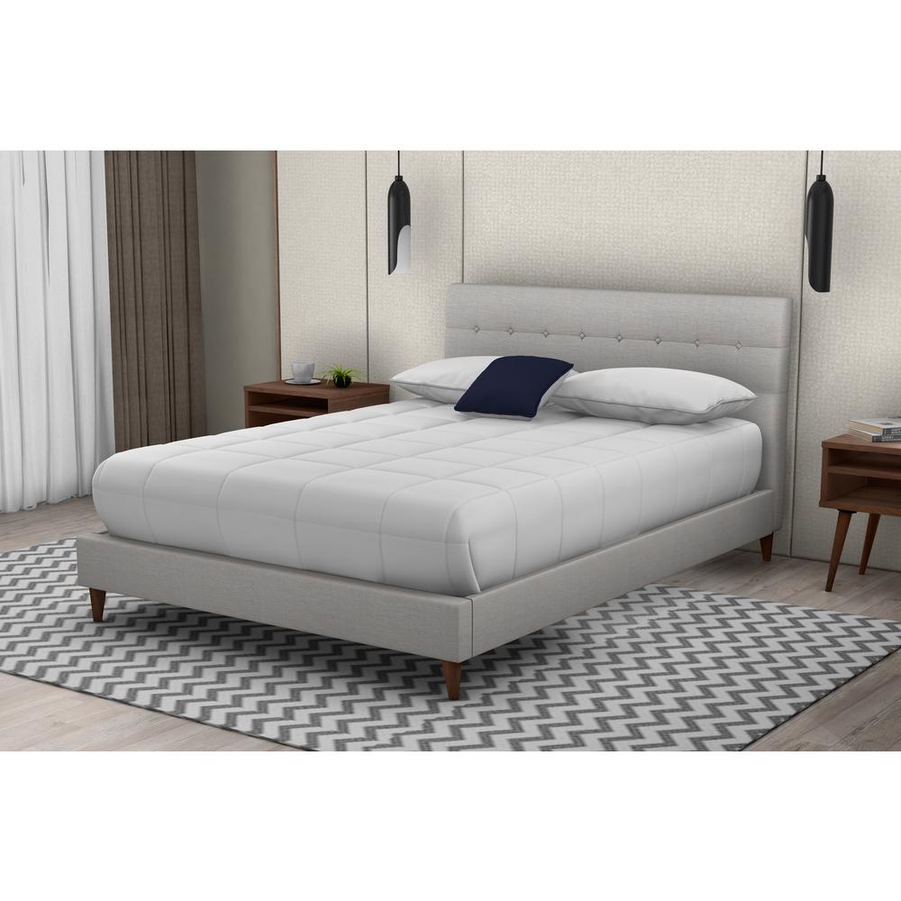Myla Upholstered Queen Bed In A Box W/ Nightstands. Picture 14