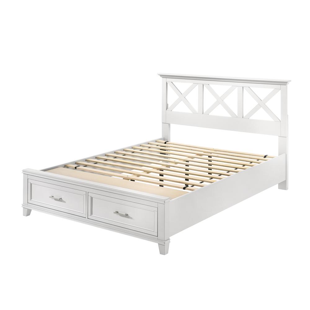 White Nova Ii King X Storage Bed. Picture 1