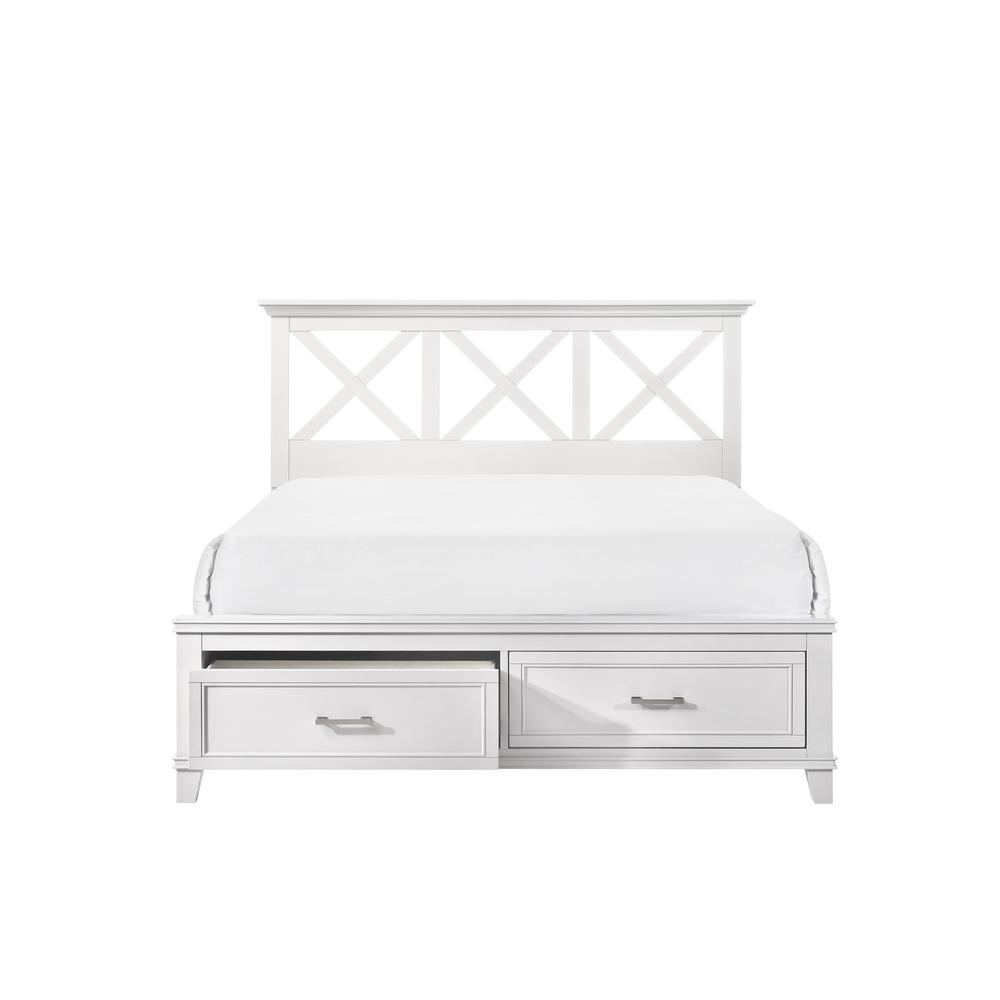 White Nova Ii King X Storage Bed. Picture 3